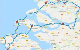 Cycling holiday in Zeeland - map
