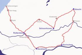 Radreise Süd-Holland - MS Normandie - Karte