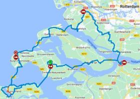 Radtour in Zeeland - Karte