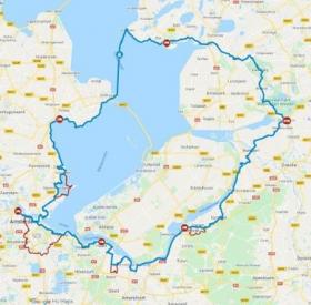 Radtour um das IJsselmeer - Karte