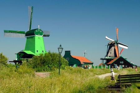 Mit Rad & Schiff in Nordholland - Windmühlen